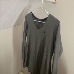 Gray Nike Sports Long-sleeve